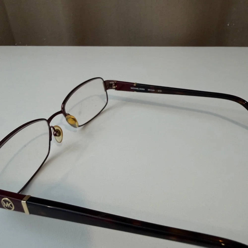 Michael Kors MK338 Burgundy‎ Tortoise Rectangular Eyeglasses Frames 52-16-135